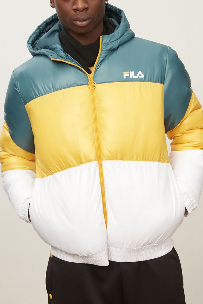 Fila Tatum Wind White Jacket Mens - NZ 98037-YDBL